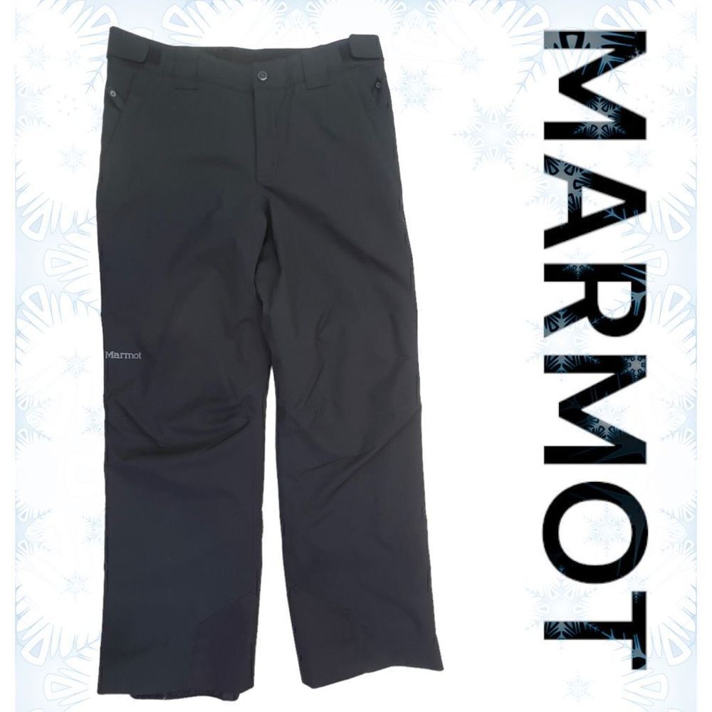 Marmot Men's XL Black Lined Mid-Rise Hiking Stretch Straight Leg Active Pants